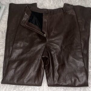 Brown Leather Pants